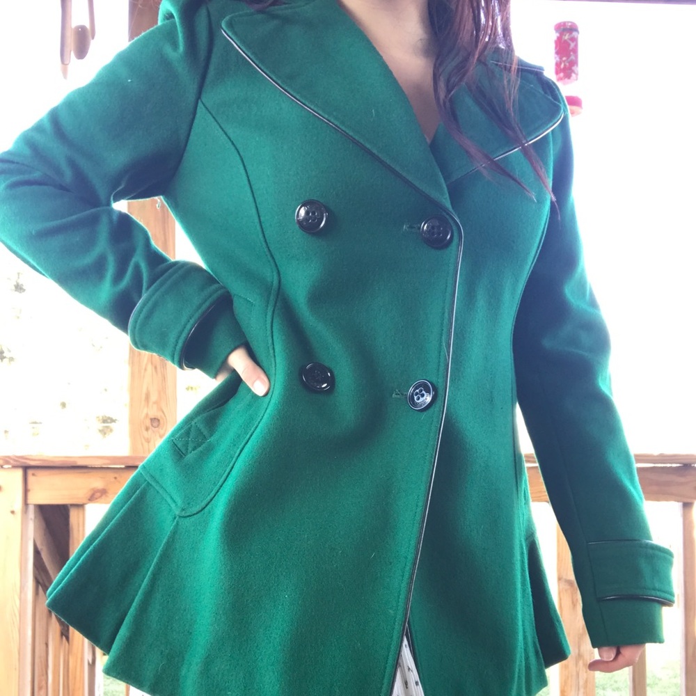 steve madden green trenchcoat